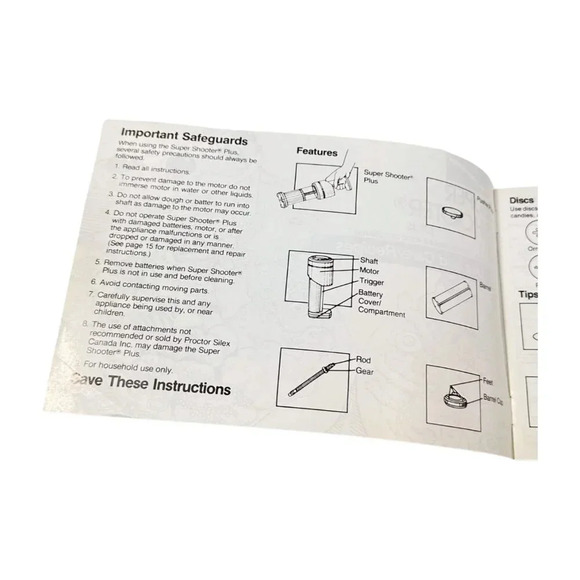 Proctor Silex Super Shooter Cookie Press Cordless Complete Vintage - Picture 7 of 10